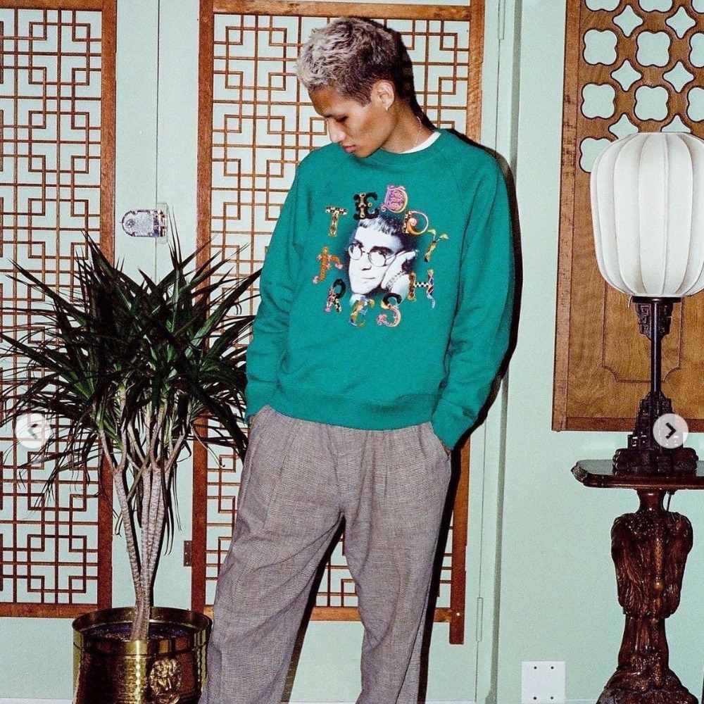 Teddy Fresh Elton John Embroidered Sweatshirt Pride Maximalist Retro Preppy Pop